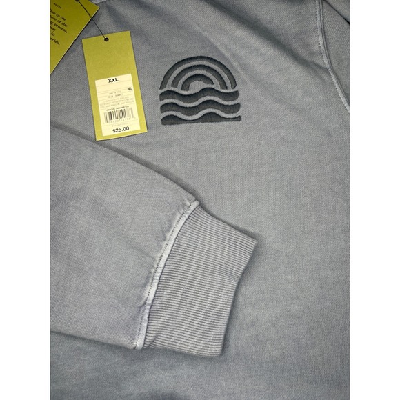 Goodfellow & Co Mens Pullover Sweatshirt Blue Waves Graphic Crewneck XXL - Picture 4 of 5